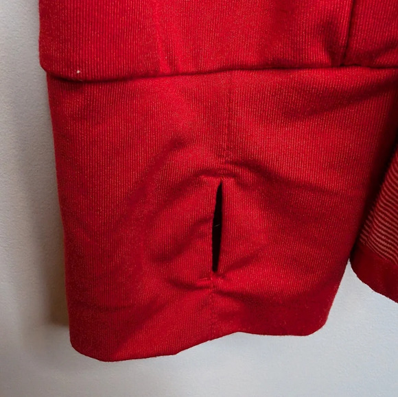 Ohio State Buckeye Red White Logo Fitted Lightweight Sweater Jacket Women Medium - Picture 7 of 8